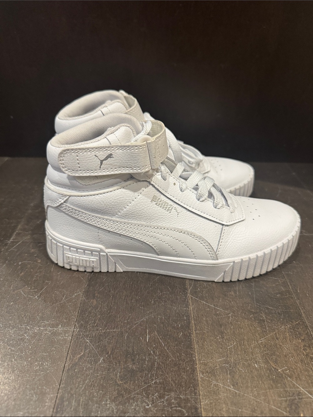 PUMA Carina 2.0 Mid White High Top Sneakers Size 6.5